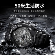 Snoopy887 Đồng hồ điện tử hiển thị thời gian Kép Đồng hồ thể thao không thấm nước học sinh trung thờ