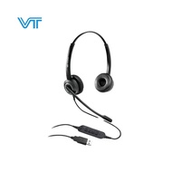 VT 6200 USB Headset  DUAL หูฟังพร้อมไมค์แบบหูเดียว/สองหู ตัดเสียงรบกวนรอบข้าง รับประกัน 1 ปี By Mac 