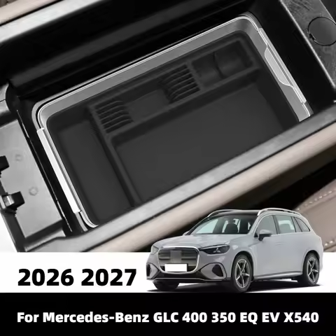 For Mercedes-Benz GLC 400 350 EQ EV X540 2026 2027 Central Control Armrest Box Storage Box ABS Mater
