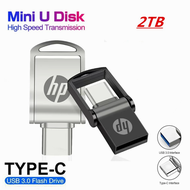Hp 1TB 2TB Type-C USB มินิดิสก์ U ไดรฟ์คู่ OTG หน่วยความจำแฟลชไดรฟ์ OTG แท่ง USB สนับสนุน IPhone16/1