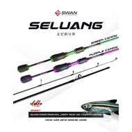 SWAN SELANG ULTRALIGHT SOLID CARBON 150cm SPINNING Rod (Line Test 2-4lbs)