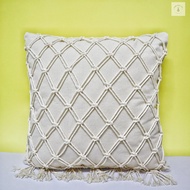 Canvas Macrame Pillowcase 45x45 cm, 35x35cm Sofa Pillow, Decorative Pillow, Decor