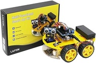 ICYSTOR Smart Robot Car Kit for UNO R3 for Arduino with Ultrasonic Sensor, Bluetooth Module, IR Control, Line Tracking, Tutorial