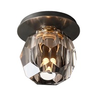 Yihao Nordic Minimalist Brass LED Ceiling Lamp Modern Home Corridor Aisle Mini Light Creative Glass 