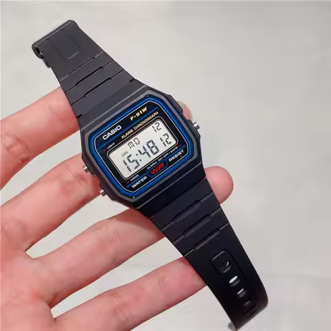 Casio F-91W-1 Classic Fashion Small Square Watch Retro LCD Display Waterproof All Match Trendy Daily