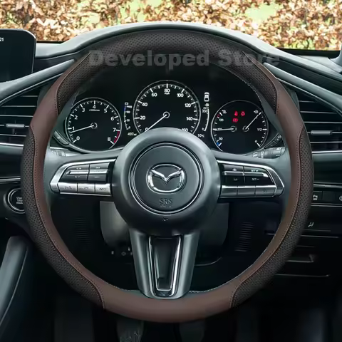 Car Steering Wheel Cover For Mazda 3 Axela BP Mazda 3 Skyactiv X AWD 2025-2008 Leather Auto Steering