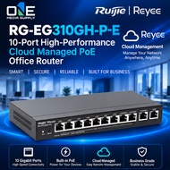 Ruijie RG-EG310GH-P-E, Reyee10-Port High-Performance Cloud Managed PoE Office Router
