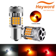 Heyword 2Pcs Car LED Turn Signal Bulb Canbus 1156 BA15S 1157 7440 144SMD Brake Fog Light