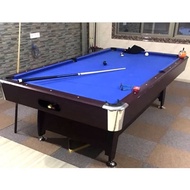 214x122x81cm 7ft Feet American Blue Pool Snooker Ball Table MDF Home &amp; Commercial Entertainment Game Use 蓝色台布美式台球桌