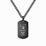 Phụ Kiện Người Hâm Mộ Bóng Đá Mặt Dây Chuyền Bằng Thép Titan Messi Ronaldo Real Madrid Barcelona Dây