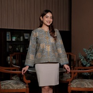 KATUN Puwastri Batik - Blouse Top Batik Boutique Women's Office Work Premium Cotton