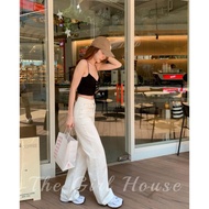 [Dynara] - KULOT HIGHWAIST LOOSE JEANS BEIGE