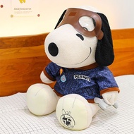 Cute Peanut Comics 75th Anniversary Snoopy Doll Pilot Repair Cross-Dressing Sitting Doll Birthday Gi