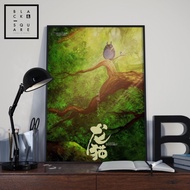 Poster Ghibli Premium - My Neighbor Totoro - Size A1 + Fiber Frame ORIGINAL