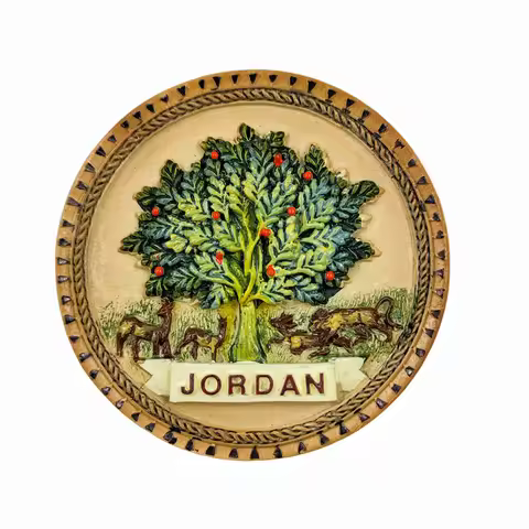 Jordan 3D Fridge Magnet Souvenir Gift,Resin Handmade Jordan Refrigerator Magnet Home & Kitchen Decor