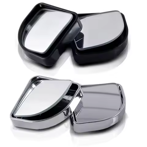 Car Blind Spot Mirror 1Pair Adjustable HD Glass Wide Angle Dead Zone Auxiliary Mirror with ABS Housi