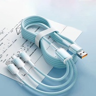 VAFA สายชาร์จแบบสามในหนึ่งชาร์จเร็ว 120W สายข้อมูลแบบสามในหนึ่ง ชาร์จเร็วสำหรับ for iPhone 16 pro Ma