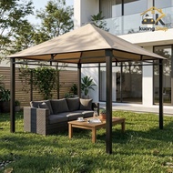 Outdoor Garden Gazebo Canopy Pavilion | Patio Garden Canopy Outdoor Awning | Sunshade Shelter Steel 