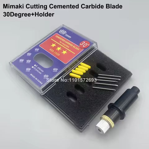 6PCS Mimaki Cutting Knife Blade Holder 30 45 60 Degree Cemented Carbide Blade for Mimaki CJV30 CJV15