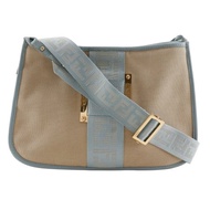 【日本直送】FENDI FF 側肩包 8BT084 帆布 米白/淺藍 女性【二手】