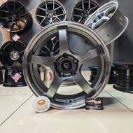 [1PC] Sport Rim 17inch RC GT 17X7.5JJ ET40 5H113 HYPER BLACK | Premium Alloy Wheel