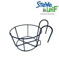 Steve & Leif Hanging Plant Iron Rack Fence Balcony Round Flower Pot Garden (20cm/25cm)