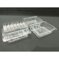 BENXON OPS C49 - Plastic Tray (100pcs±) Bakery Disposable Plastic Clear Food Box / Bekas Makanan C49