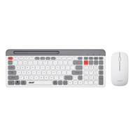 Acer 2.4G ชุดแป้นพิมพ์และเมาส์ไร้สายบลูทูธเงียบชาร์จได้100คีย์ชุดคีย์บอร์ดและเมาส์บางสำหรับโทรศัพท์แ