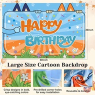 Bluey birthday backdrop blue dog birthday banner curtain birthday party decoration supplies photo ba
