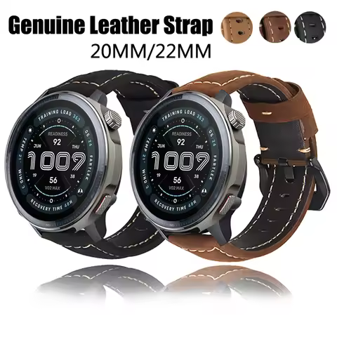 Quick Release Leather Straps for Amazfit Balance 2 Quality Genuine Leather Band for Amazfit Balance 