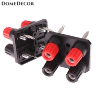 DomeDecor 2PC External BANANA JACK 4Pin ลำโพงเครื่องขยายเสียง Wire CLIP SOCKET WP4-10 TERMINAL