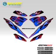 Aerox 155 New Connected Striping V3 Combo Color A06 Tribal Fire Motif Yamaha Aerox Sticker NVX List 