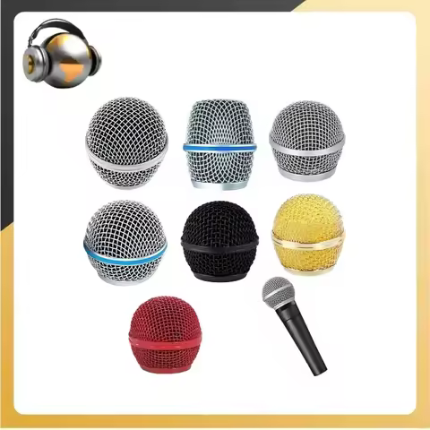 Replacement Microphone Head Steel Grille Ball Cover For SM-58 Handheld MIC Grill Mesh Head For Shure