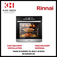 RINNAI *NEW MODEL LOW E GLASS* RO-E6533M-ES *MADE IN EUROPE 77L BUILT-IN OVEN - 1 YEAR RINNAI WARRANTY. FREE TEFAL WOKPA