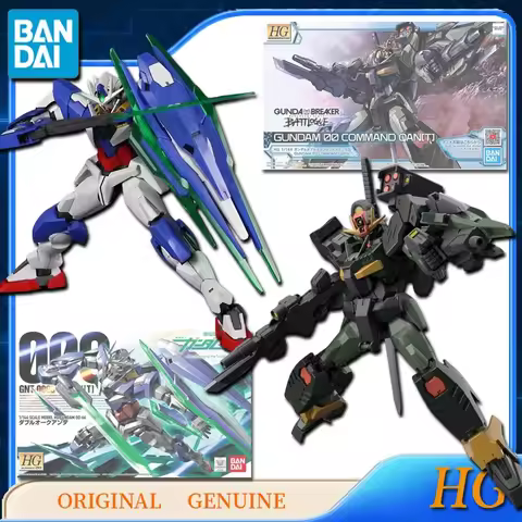 Bandai Original Genuine HG GUNDAM 00 COMMAND QAN[T] /GNT-0000 Anime Action Figures Toys for Boys Gir