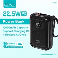 EYD JS28 10000mAh Mini 22.5W Fast Charging Powerbank With 2 Cable 3 Color