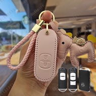 Car Key Fob cover for mazda 2 3 6 CX4 cx3 cx8 CX5 Leather Remote Automotive Key Case holder Pouch