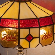 桑惠商號 美國製 1960s KODAK 手工鑲崁彩繪玻璃 蒂芬尼風格燈罩