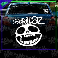 *<ZAL STICKER> CAR STICKER GORILLAZ SKULL LOGO MYVI AXIA ALZA BEZZA PERSONA VIOS CITY CIVIC HONDA TO