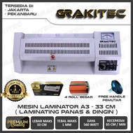 MESIN A3 330mm Laminator GKTECH 330A Laminating Machine + Handle