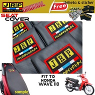☼✿◙MOTORCYCLE HONDA WAVE 110  ORIGINAL JRP DRY CARBON SEAT COVER solid ang tahi WITH STICKER &amp; ETIKE
