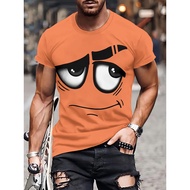 Hot Selling Men's 3D Fun Printing T-shirt Summer Short Sleeved Casual O-neck Top Suitable For Polyes