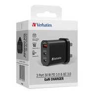 🌟荃灣店🌟全新行貨一年保養👍Verbatim | 3 Port 30W PD 3.0 GaN 充電器