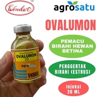 OVALUMON 20 ML INJEKSI OBAT HORMON ESTRADIOL PEMACU PENGGERTAK BIRAHI ESTRUS ANTI MAJIR HEWAN BETINA