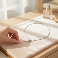 Simple 26 A-Z Alphabet Initial Necklace with Lustrous Cubic Zirconia, Slim Fine Chain, Adjustable Le