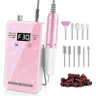 Professional Electric Nail Drill File:COSYGLOW Glitter Portable Cordless E-File Nail Drill Kit with 