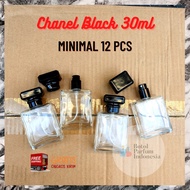 Empty Perfume Bottle SPRAY Glass DRAT Swivel CHANEL COCO BLACK 30ml (Bottle COCO CHANEL BLACK 30ml)