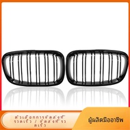 GLOSS สีดําด้านหน้ากันชนกระจังหน้าสําหรับ BMW 1 Series F20 F21 2011 2012 2013 2014 รถ Double SLAT Ra