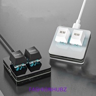 FASHIONHUBZ Copy Paste Keypad, Acrylic Keypad Custom Mini 2 Key Keypad, Hot Swap Mechanical Key Illu