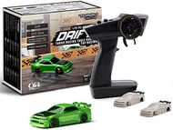 FLYCOLOR Turbo Racing 1:76 Scale Drift RC Car with Gyro Mini Full Proportional RTR 2.4GHZ Remote Con